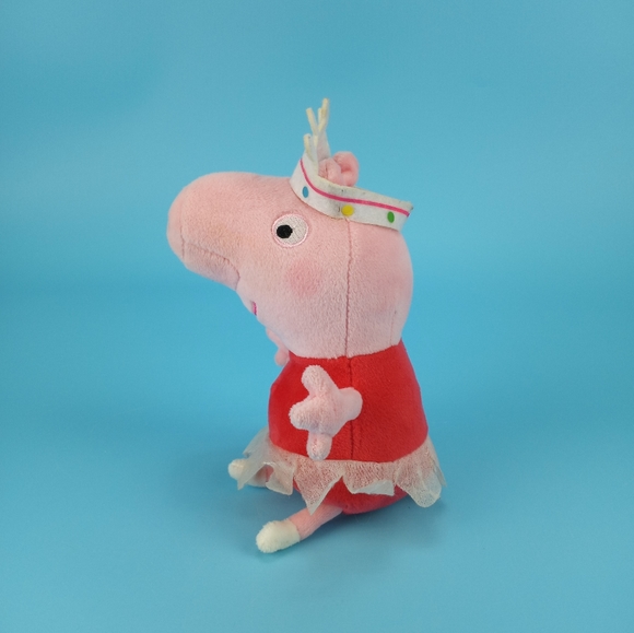 TY 2015 Ballerina Peppa Pig 8" Plush Toy Red Pink - Picture 6 of 12